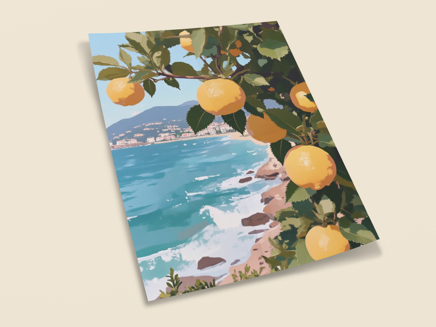 Lemon Grove by the Sea – Amalfi Coast-Inspired Wall Art
