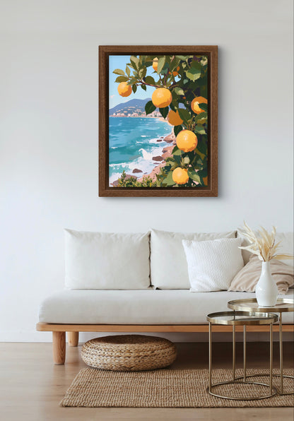 Lemon Grove by the Sea – Amalfi Coast-Inspired Wall Art