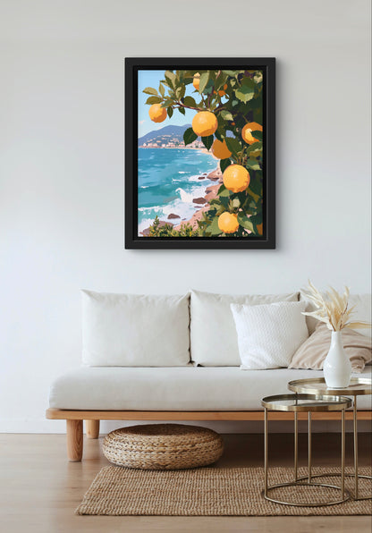 Lemon Grove by the Sea – Amalfi Coast-Inspired Wall Art