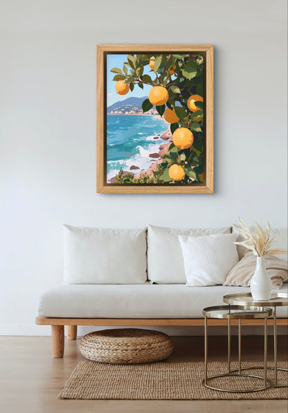 Lemon Grove by the Sea – Amalfi Coast-Inspired Wall Art