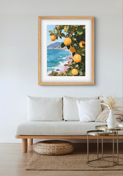Lemon Grove by the Sea – Amalfi Coast-Inspired Wall Art