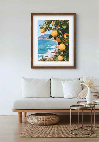 Lemon Grove by the Sea – Amalfi Coast-Inspired Wall Art