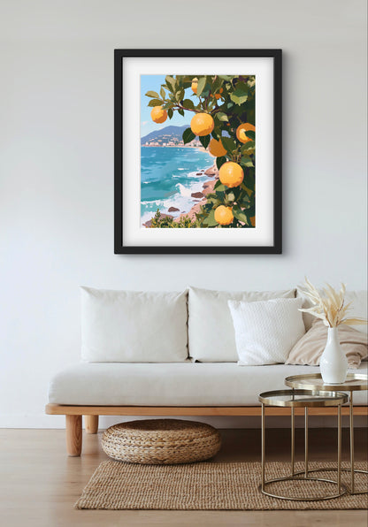 Lemon Grove by the Sea – Amalfi Coast-Inspired Wall Art