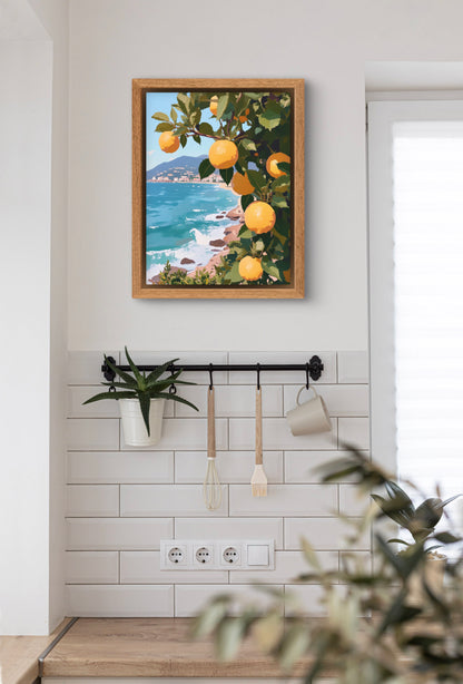 Lemon Grove by the Sea – Amalfi Coast-Inspired Wall Art