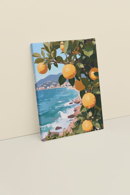 Lemon Grove by the Sea – Amalfi Coast-Inspired Wall Art